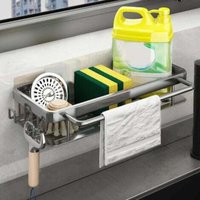 Küchenspülen-Organizer, zur Aufbewahrung von Schwämmen, Bürsten und anderen Küchenutensilien, Dunkelgrau - Lablanc Küchenspülen-Organizer, zur Aufbewahrung von Schwämmen, Bürsten und anderen Küchenutensilien, Dunkelgrau - Lablanc von LABLANC