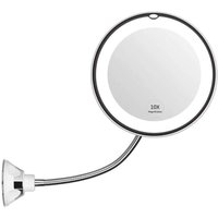 Lablanc - LED-beleuchteter 10-fach vergrößernder Kosmetikspiegel – 360° drehbar – mit Saugnapf von LABLANC