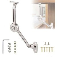 Lablanc - 1 Stück verstellbares Hebescharnier aus Zinklegierung, mit Schrauben und Inbusschlüssel, Satin-Nickel, Stützscharnier, für Schranktüren, von LABLANC
