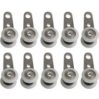 Lablanc - 10er-Set Rollen für Erkerfenster oder Schiebetüren - Metall und Kunststoff - 4,5 x 1,9 cm von LABLANC