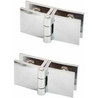 LaBlanc – 2 Stück 180-Grad-Glastür-Clipscharniere ohne Bohren Glasscharnier Glas für Glasstärke 5 mm – 8 mm LaBlanc – 2 Stück 180-Grad-Glastür-Clipscharniere ohne Bohren Glasscharnier Glas für Glasstärke 5 mm – 8 mm von LABLANC