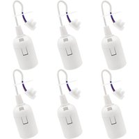 LaBlanc - 6 PCS E27 Lampenfassung E27 Leuchtmittelhalter Renovierungsfassung weiß Baufassung mit Kabel Baustellenfassung 4A 250V Lichtsockel von LABLANC