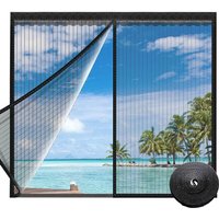 LaBlanc - Magnetischer Fensterschutz, magnetischer Fensterschutz, ohne Bohren, Moskitonetz mit Anti-Mückenschutz, für Fenster, Terrassentüren (100 x von LABLANC