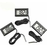 LaBlanc Mini-Digital-LCD-Temperaturthermometer mit Temperatursonde, Sensortester für Kühl- und Gefrierschränke, Aquarien (3 x Schwarz) von LABLANC