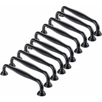 LaBlanc Möbelgriff, 10 Stück, schwarzer Türgriff, für Küche, Schrank, Schublade, Schlafzimmer, Zugabstand 96 mm von LABLANC