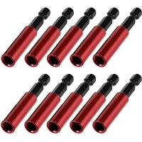 10 Stück 60 mm lange magnetische Bithalter, S2-Stahl-Schlagschrauber-Bithalter, 1/4 Zoll Sechskantschaft-Schraubendreherverlängerung von LABLANC