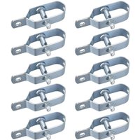 Lablanc - 10 Stück Drahtgeflechtspanner, Zaunspanner, Stacheldrahtspanner, Seilspanner-Verbindungsset für Spanndraht (Silberfarbe) von LABLANC