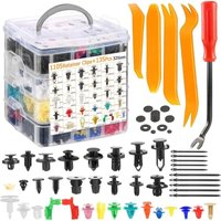 1240 Stück Auto-Clips, 32 Größen, universelle Kunststoff-Niet-Clips, Befestigungsclips mit Entfernungswerkzeug und Kabelbindern für Auto-Autopaneele, von LABLANC