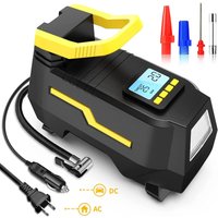 Lablanc - 150 psi elektrischer tragbarer Luftkompressor, digitale Luftpumpe, Mini-Fahrradpumpe dc 12 v und ac 220 v mit LED-Licht und LCD-Display für von LABLANC