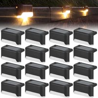 16er Set Solarleuchten, led Beleuchtung Außen Solarlampe, Outdoor Solarleuchten Garten Warmweiß Wasserdicht Dekoration für Treppen Deck Stufen Zaun von LABLANC
