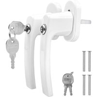 Lablanc - 2 Stück Fenstergriffe aus Aluminium mit Schlüssel, Fenstergriff mit Kindersicherung, Türgriff mit Schrauben, für alle Fenster und von LABLANC