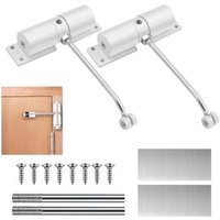 Lablanc - 2 Stück automatischer Türschließer, verstellbarer Federtürschließer für Türen bis 30 kg, Groom-Türschließer mit Einstellstange, von LABLANC