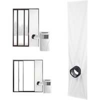 2 m langes Fenster-Kit für Klimaanlagen, tragbare Fensterdichtung für Klimaanlagen, verstellbares wasserdichtes Befestigungsband, universelles von LABLANC