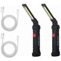 2 x Cob-Arbeitsleuchte, wiederaufladbar, LED-Handlampe, Cob-Werkstattlampe, Taschenlampe, LED-Handarbeitsleuchte mit Magnetfuß, Inspektionslampe für 2 x Cob-Arbeitsleuchte, wiederaufladbar, LED-Handlampe, Cob-Werkstattlampe, Taschenlampe, LED-Handarbeitsleuchte mit Magnetfuß, Inspektionslampe für von LABLANC