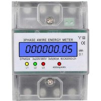 Lablanc - 220V/380V 5-80A Energiezähler DTM024 Wattmeter Dreiphasiger 4P KWh elektrischer Digitalzähler mit lcd von LABLANC