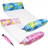 Lablanc - 2er-Pack 4-in-1-Wasserhängematte mit Netz und aufblasbarer Pool-Hängematte, Pool-Hängematte & Wasserhängematte, schwimmendes Bett und Lablanc - 2er-Pack 4-in-1-Wasserhängematte mit Netz und aufblasbarer Pool-Hängematte, Pool-Hängematte & Wasserhängematte, schwimmendes Bett und von LABLANC