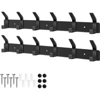 Lablanc - 2er-Pack Wandgarderobe mit 6 Haken, Garderobenständer für Schlafzimmer, Badezimmer, Küche, Garderobenständer, Wandgarderobe für Jacken, von LABLANC