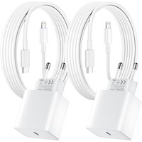 Lablanc - 2er-Pack für iPhone-Schnellladegerät, 20 w pd USB-C-Netzteil mit 2 m USB-C-auf-Lightning-Kabel für iPhone 14/14 Pro/13/13 Pro/13 Pro Max/13 von LABLANC