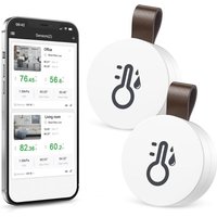 Lablanc - 2er-Pack kabelloses Thermometer-Hygrometer, Bluetooth-Hygrometer-Thermometer mit App und Datenspeicher, digitaler Lablanc - 2er-Pack kabelloses Thermometer-Hygrometer, Bluetooth-Hygrometer-Thermometer mit App und Datenspeicher, digitaler von LABLANC