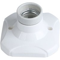 2er-Set E27-LED-Lampenfassung, E27-Keramikfassung und Kunststoffsockel, E27-Wandfassung, weiße E27-Fassung mit Ring für von LABLANC