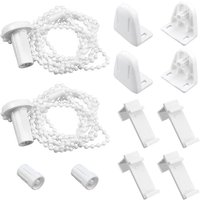 Lablanc - 2er Set Zubehör für Rollos (17 mm/PVC/ohne Bohren) Befestigung für Rollo für Fenster, Rollo, Rollo etc von LABLANC
