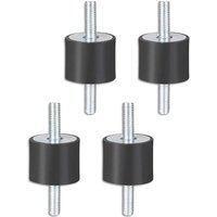 Lablanc - 4 Stück Gummilager, Antivibrations-Silentblock, M6-Gummilager, doppelseitige Schrauben, Antivibrationsdämpfer, Gummispule für Boot, Auto, von LABLANC