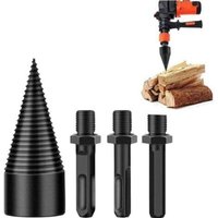 45 mm Holzspalter, Holzspalter, sicherer Bohrer, Holzspalter zum Holzspalten, Holzbohrer für Brennholzmaschine (Sechskant + Vierkant + Rund) - Lablanc von LABLANC