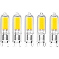 5 Stück 2 w G9 COB-LED-Glühbirne mit Kapselsockel, 220 v, 200 Lumen, 10 W-20 w Halogenbirne, Äquivalent für Kronleuchter, Schreibtischlampe, 5 Stück 2 w G9 COB-LED-Glühbirne mit Kapselsockel, 220 v, 200 Lumen, 10 W-20 w Halogenbirne, Äquivalent für Kronleuchter, Schreibtischlampe, von LABLANC