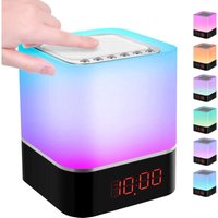 Lablanc - 5-in-1-Wake-up-Light-Bluetooth-Lautsprecher, Baby-Nachttischlampe mit weißem Rauschen, mehrfarbiges Nachtlicht, Touch-Steuerung, digitaler von LABLANC