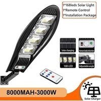 3000 w verbesserte 8000 mAh Solar-Straßenleuchte für den Außenbereich, wasserdichte led für Gartenwand, verstellbarer Winkel, Solarlampe mit von LABLANC