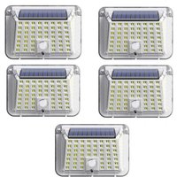 5er-Pack Solarleuchten für den Außenbereich mit Bewegungsmelder – 90 LEDs 1200 mAh – 270° wasserdichte Außenbeleuchtung – geeignet für von LABLANC