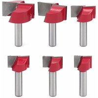 Lablanc - 6 Stück 8 mm Schaft Holzbearbeitungs-Schlitzfräser Zimmerei-Fräser Schaftfräser Doppelschneidiger Holzboden-Reinigungsfräser von LABLANC