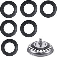 Lablanc - Abflussdichtung für Waschbecken, 6 Packungen, Außen-Ø 54 mm, Innen-Ø 32 mm, Küche, Badewanne, Waschbecken, Abfluss-Elastomerdichtung für von LABLANC