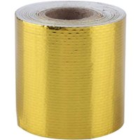 Lablanc - Aluminiumfolienband, Hitzeschild-Wickel-Reflexklebeband Aluminiumfolienband zur Reparatur von Isolierverbindungen(Gold 5M5Cm) von LABLANC