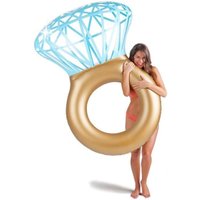 Aufblasbarer Ring, langlebig, rund, aufblasbar, mit Griff, Luftmatratze, aufblasbares Poolfloß, schwimmender Schwimmring für Schwimmbecken, von LABLANC