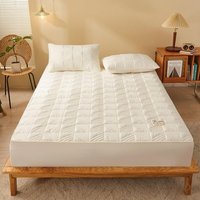 Bedding Matratzenschoner 180x200+30cm Leise und Atmungsaktiv Wasserdicht und Mikro Atmungsaktiv Matratzenbezug Weich und Leise Waschbar, Weiß von LABLANC