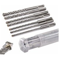 Lablanc - Beton-Hammerbohrer-Set mit 4 Schneiden in den Größen 5,6,6,8,8,10,12 x 160 – verpackt in praktischer Drehbox von LABLANC