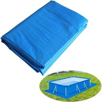Lablanc - Bodenplane für Schwimmbecken, wasserdichte, faltbare, blaue, rechteckige Poolmatte, Bodenplane für oberirdische Schwimmbecken im Freien, von LABLANC