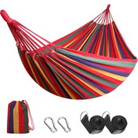 Camping-Hängematte für den Außenbereich, tragbare Hängematte aus Segeltuch, leicht, mit baumfreundlichen Gurten, Tragetasche, perfekt für Garten, von LABLANC