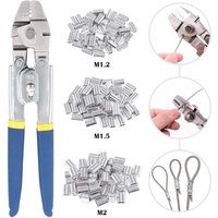 Drahtseil-Crimpwerkzeug bis 2,2 mm mit 150 Stück 3 Größen Aluminium-Doppelrohr-Crimpzange Drahtseil-Crimpwerkzeug bis 2,2 mm mit 150 Stück 3 Größen Aluminium-Doppelrohr-Crimpzange von LABLANC