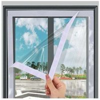 Fenster-Isolier-Sets, Anti-Kälte-Isolierfolie für Türen und Fenster, transparente Thermo-Cover-Überglasungsfolie, winddicht, wiederverwendbar, ohne von LABLANC