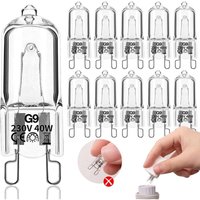 G9-Glühbirne, 10 Stück, 40 w, 230 v, 2900 k, 480 lm, dimmbar, warmweiß, G9-Halogenlampe. Geeignet für Backofenlampen, Deckenlampen, Wandlampen, von LABLANC