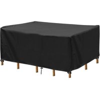 Gartentisch-Abdeckung, wasserdichte Gartenmöbel-Abdeckung, Anti-UV, 420D Oxford-Stoff, Tischdecke, Stuhl, Outdoor-Gartenmöbel (150 x 90 x 80 cm) von LABLANC