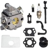 Lablanc - MS170 MS180 C1Q-S57A Vergaser für stihl 017 018 ms 170 180 180C MS170 MS180 MS170C MS180C Kettensäge mit Luftfilter-Einstellsatz von LABLANC