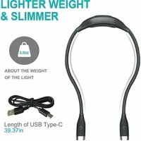 Neck Leselampe – wiederaufladbare Leselampe im Bett – 3 Farben und 3 einstellbare Helligkeitsstufen, 360° faltbar, USB-LED-Leselicht – für Reisen, von LABLANC