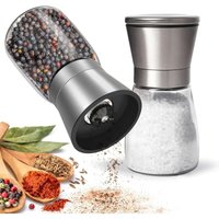 Lablanc - Pfeffermühle, 2 Stück, verstellbare Salz- und Pfefferstreuer, Salzmühle, Pfeffermühle mit Keramik-Mahlkern, für Zuhause oder Küche von LABLANC