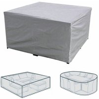 Rechteckige Schutzhülle für Gartenmöbel, Polyester, wasserdicht, staubdicht, UV-beständig, für Gartenstuhl oder Tisch (Maße: 240 x 240 x 90 cm) von LABLANC
