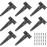Lablanc - Schweres Türscharnier, 4-Zoll-Türscharnier, schwarzes T-Scharnier, Edelstahl-Flachscharnier, Eisen-Türscharniere, robuste Scharniere für Lablanc - Schweres Türscharnier, 4-Zoll-Türscharnier, schwarzes T-Scharnier, Edelstahl-Flachscharnier, Eisen-Türscharniere, robuste Scharniere für von LABLANC