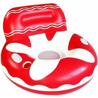 Schwimmendes PVC-aufblasbares Schwimmbett für Schwimmbad, schwimmende Wasser-Hängematten-Matratze, aufblasbares Bett mit schönem Getränkehalter, Rot von LABLANC