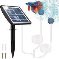 Lablanc - Solar-Teichpumpe, 2 w Solar-Teichpumpe mit 2200 mAh-Akku, Teich-Luftpumpe mit Sauerstoffschlauch und 2 Luftblasensteinen von LABLANC